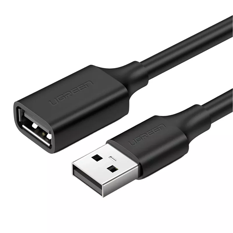 UGREEN USB 2.0 pagarinājuma kabelis – A tipa vīriešu uz sieviešu, 480Mbps datu pārraide – 2M