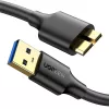 UGREEN USB 3.0 A uz Micro B SuperSpeed kabelis 0,5 m melns
