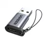 UGREEN USB 3.0 vīriešu savienotājs uz Type-C 3.1 sieviešu adapteri, datu pārsūtīšana un uzlāde, kosmosa pelēks