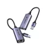 UGREEN USB-A 3.2 Gen 1 līdz 2.5G Ethernet adapteris, 2.5 Gbps RJ45 LAN, alumīnijs, Space Gray, Plug & Play, Realtek RTL8156B, 10 cm kabelis