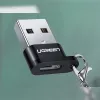 UGREEN USB A vīriešu savienotājs uz USB Type-C sieviešu savienotāju (melns)