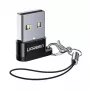 UGREEN USB A vīriešu savienotājs uz USB Type-C sieviešu savienotāju (melns)