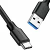 UGREEN USB-A uz USB-C 3.0 kabelis 1m melns