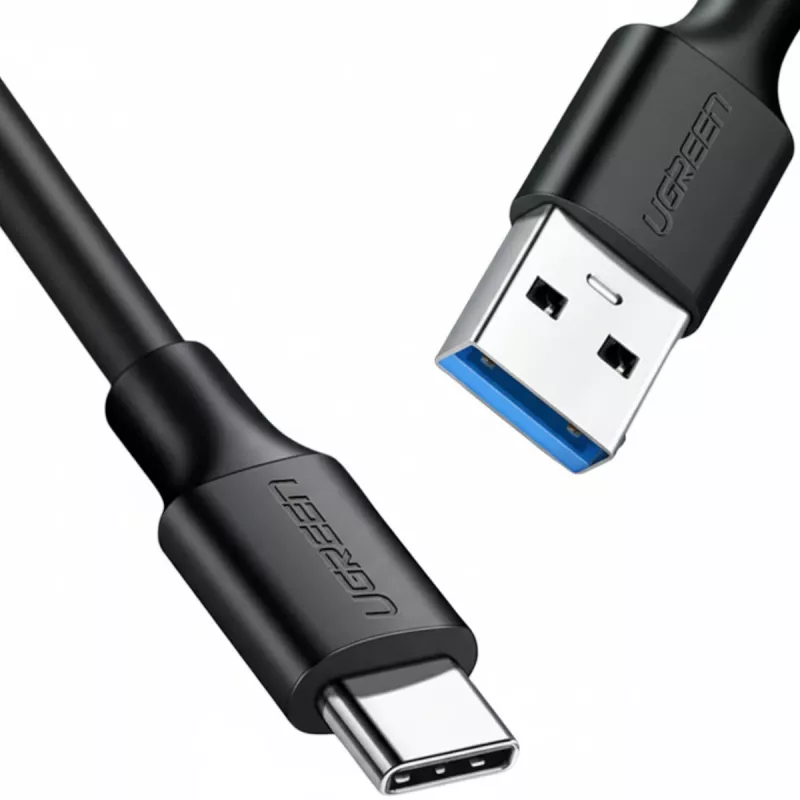 UGREEN USB-A uz USB-C 3.0 kabelis 1m melns