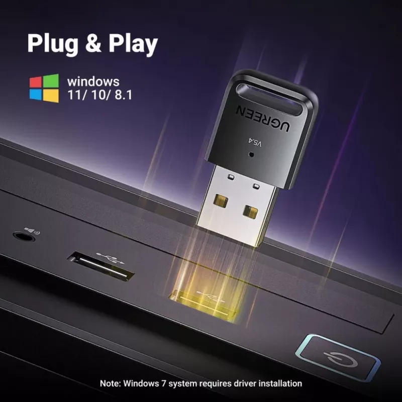 UGREEN USB Bluetooth 5.4 Adapter - CM748 Melns