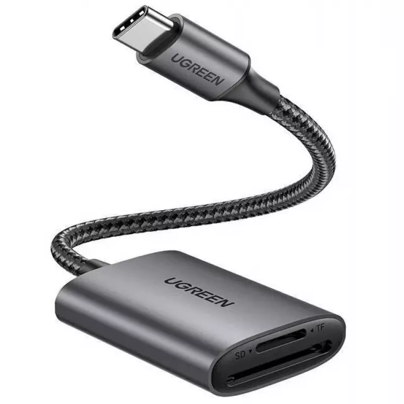UGREEN USB-C karšu lasītājs - Space Gray, SD un Micro SD, 5 Gbps