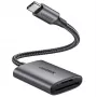 UGREEN USB-C karšu lasītājs - Space Gray, SD un Micro SD, 5 Gbps