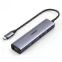 UGREEN USB-C centrmezgls 4 portu USB 3.2 Gen 1 sudraba