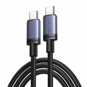 UGREEN USB-C uz USB-C uzlādes kabelis USB 2.0 240W PD 3.1, alumīnija korpuss pīts, 2m pelēks