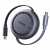 UGREEN USB-C uz USB-C PD 100W ievelkams ātrās uzlādes kabelis 1m melns
