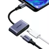 UGREEN USB Type-C Dual Audio un uzlādes adapteris (15W PD, 2-in-1 sadalītājs)