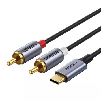 UGREEN USB Type-C uz 2RCA Audio Kabelis 1.5m Pelēks (20193 CM451)