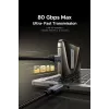 UGREEN USB4 USB-C uz USB-C kabelis 240W 40Gbps 16K@60Hz 80Gbps Thunderbolt 4 saderīgs 1m neilona pīts