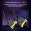 UGREEN VG101 VGA vīriešu-vīriešu kabelis 3M – zeltīti kontakti, dubulti ferīta serdeņi, Full HD 1080p
