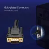 UGREEN VG101 VGA vīriešu-vīriešu kabelis 3M – zeltīti kontakti, dubulti ferīta serdeņi, Full HD 1080p