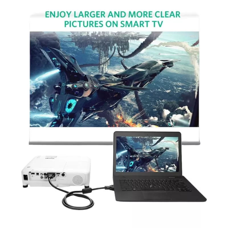 UGREEN VGA vīriešu-vīriešu kabelis 5m 1080p - Melns