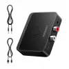 UGREEN Wireless Bluetooth 5.3 LDAC Hi-Res Audio uztvērējs ar 3.5mm AUX un 2x RCA izeju, ESS ES9018K2M DAC, aptX HD, aptX Adaptive, aptX, AAC, SBC, divu ierīču savienojums, alumīnija sakausējums, melns