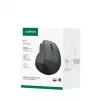 UGREEN bezvadu vertikālā pele melna 2.4GHz ergonomiska klusa klikšķa 2400 DPI