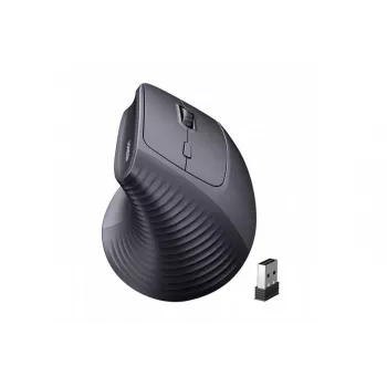 UGREEN bezvadu vertikālā pele melna 2.4GHz ergonomiska klusa klikšķa 2400 DPI