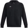 Under Armour Rival Fleece vīriešu jaka ar kapuci un rāvējslēdzēju melna