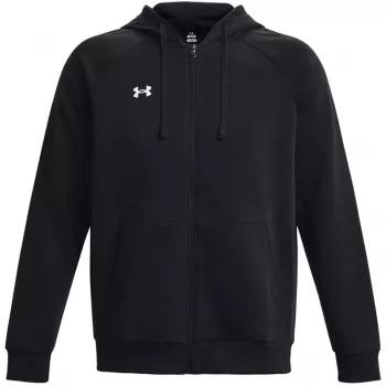 Under Armour Rival Fleece vīriešu jaka ar kapuci un rāvējslēdzēju melna