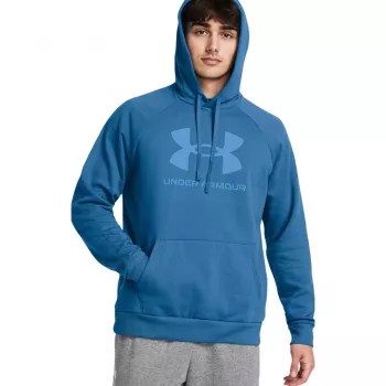 Under Armour Rival Fleece Logo HD vīriešu hūdijs Academy Blue XL
