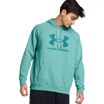 Under Armour Rival Fleece Logo HD vīriešu džemperis Sea 1379758 482 M
