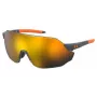 Under Armour UAHALFTIMEF2M Unisex saulesbrilles - melns rāmis, pelēkas lēcas, 65 mm lēcu platums, 120 mm deniņu garums