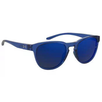 Under Armour Unisex UASKYLAROXZF3 Saulesbrilles - Satīna melns rāmis, Pelēka polarizēta lēca, 53/17/140 mm