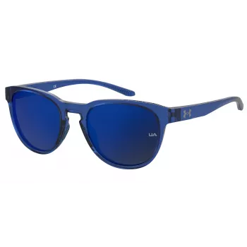 Under Armour Unisex UASKYLAROXZF3 Saulesbrilles - Satīna melns rāmis, Pelēka polarizēta lēca, 53/17/140 mm