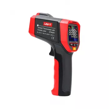 UNI-T UT302D+ infrasarkanais termometrs ar dubulto lāzeru, 20:1 D:S, -32°C līdz 1050°C, krāsains LCD