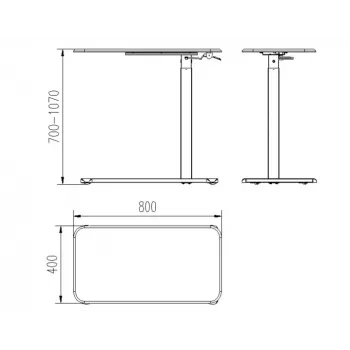 UNIQUE LAPTOP DESK Regulējama augstuma galds/galds Melns