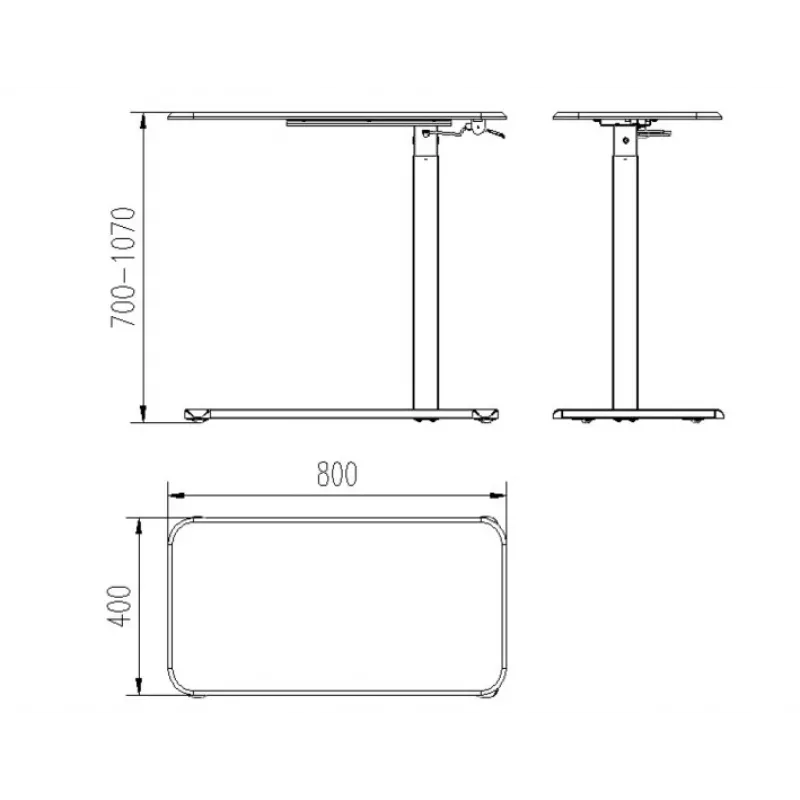 UNIQUE LAPTOP DESK Regulējama augstuma galds/galds Melns