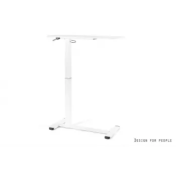 UNIQUE LAPTOP DESK White - Pārvietojams galds ar regulējamu augstumu un riteņiem