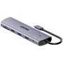 Unitek 4 portu USB 3.0 centrmezgls ar 30 cm kabeli, pelēks