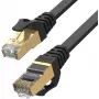 UNITEK Cat.7 SSTP plakans Ethernet komutācijas kabelis 1m melns RJ45 10Gbps 600MHz