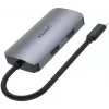 Unitek D1051A USB-C Hub ar 1x USB 3.0, VGA, 2x HDMI, Power Delivery un MST