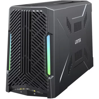 UNITEK Docking Station ar 1x M.2 NVMe un 1x SATA diskdziņu, USB-C 10 Gbps, bezsaistes klonēšana, S1234B01-EU