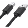 UNITEK USB 2.0 Type-A vīriešu uz Type-B vīriešu kabelis 2m Melns