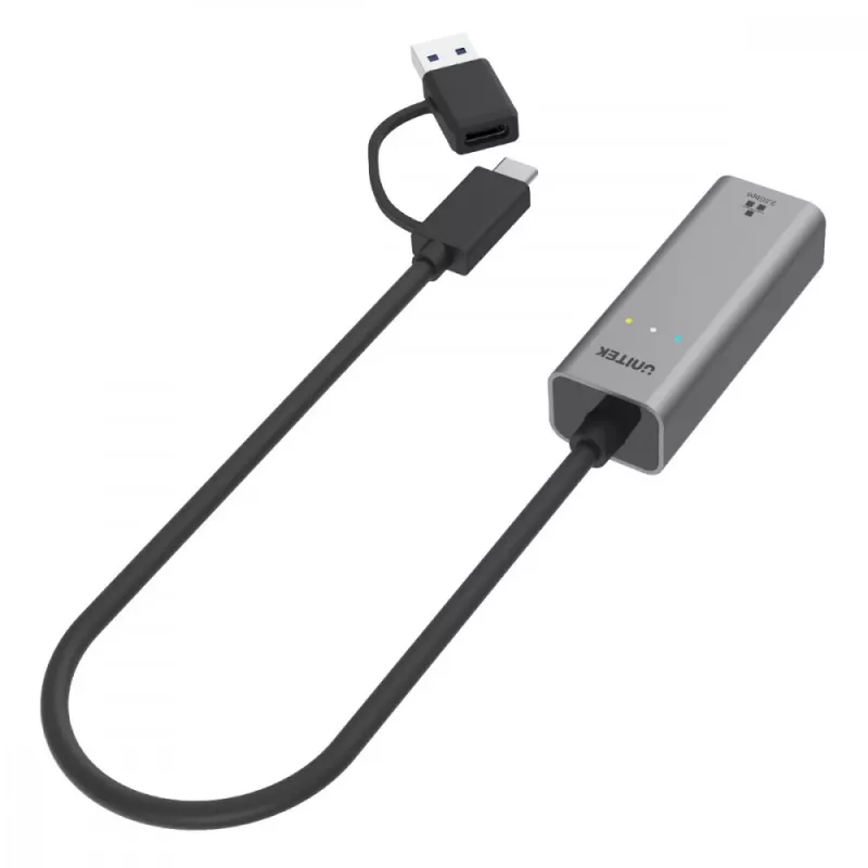 UNITEK USB-A/C 3.1 Gen 1 to RJ45 2.5 Gigabit Ethernet Adapter U1313C