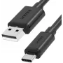 UNITEK USB-A uz USB-C 2.0 kabelis 480 Mbps 1m melns