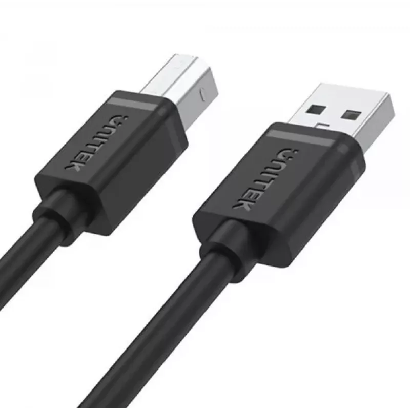 UNITEK Y-C430GBK USB 2.0 A vīrišķais uz B vīrišķais kabelis 1m melns
