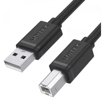 UNITEK Y-C430GBK USB 2.0 A vīrišķais uz B vīrišķais kabelis 1m melns