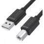 UNITEK Y-C430GBK USB 2.0 A vīrišķais uz B vīrišķais kabelis 1m melns