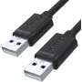 UNITEK Y-C442GBK USB 2.0 Type-A vīrišķais uz Type-A vīrišķais kabelis 1.5m melns