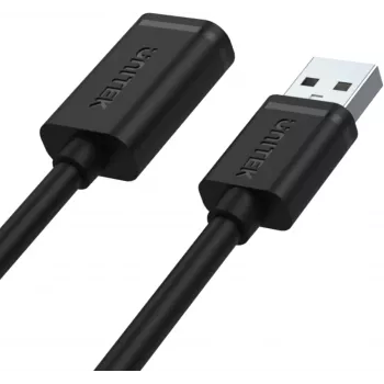 UNITEK Y-C449GBK USB 2.0 pagarinājuma kabelis, Type-A vīrietis uz sievieti, 1,5 m, melns