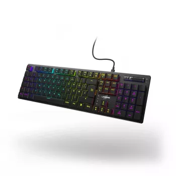 uRage Exodus 910 Low Profile spēļu klaviatūra QWERTZ DE melna 00217834