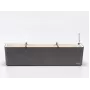 URBALIVE BERBERIS Pašlaistīšanas taisnstūra puķupods 80 x 20 cm, pelēks