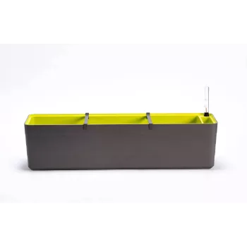 URBALIVE BERBERIS Pašlaistītājs Taisnstūra puķu kaste 80 x 20 cm, pelēki brūna