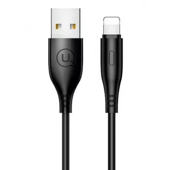 USAMS Apple Lightning 2A uzlādes kabelis 1m Melns